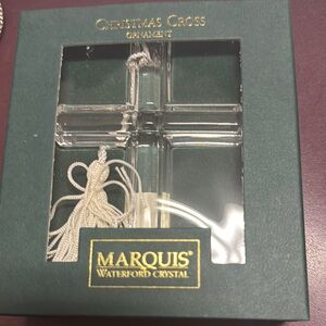 Waterford Crystal Christmas Cross Ornament - Clear